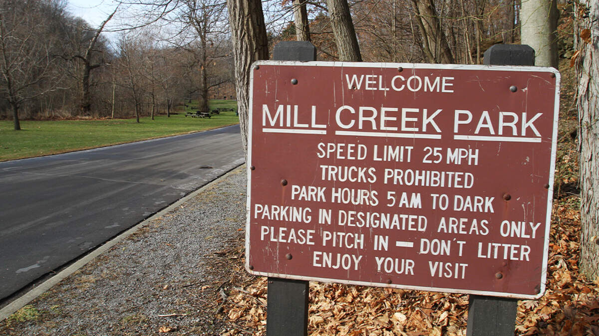 Mill Creek Park sign