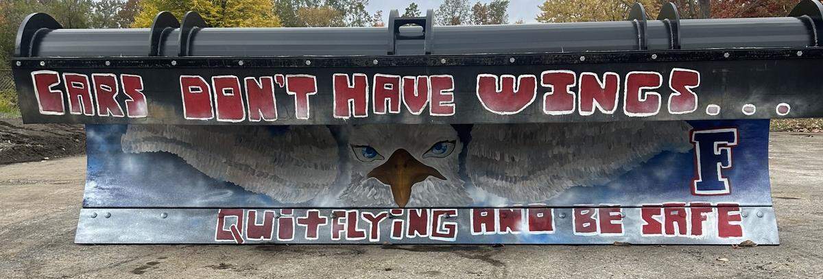 Austintown-Fitch High School’s entry for the 2023 Paint-the-Plow contest.