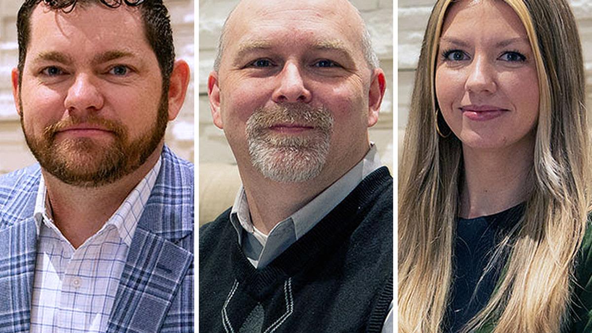PALO Creative recently hired three new employees. They are, from left, Troy Ledbetter, Eric Hamilton and Kayla Statema. (Contributed photos)