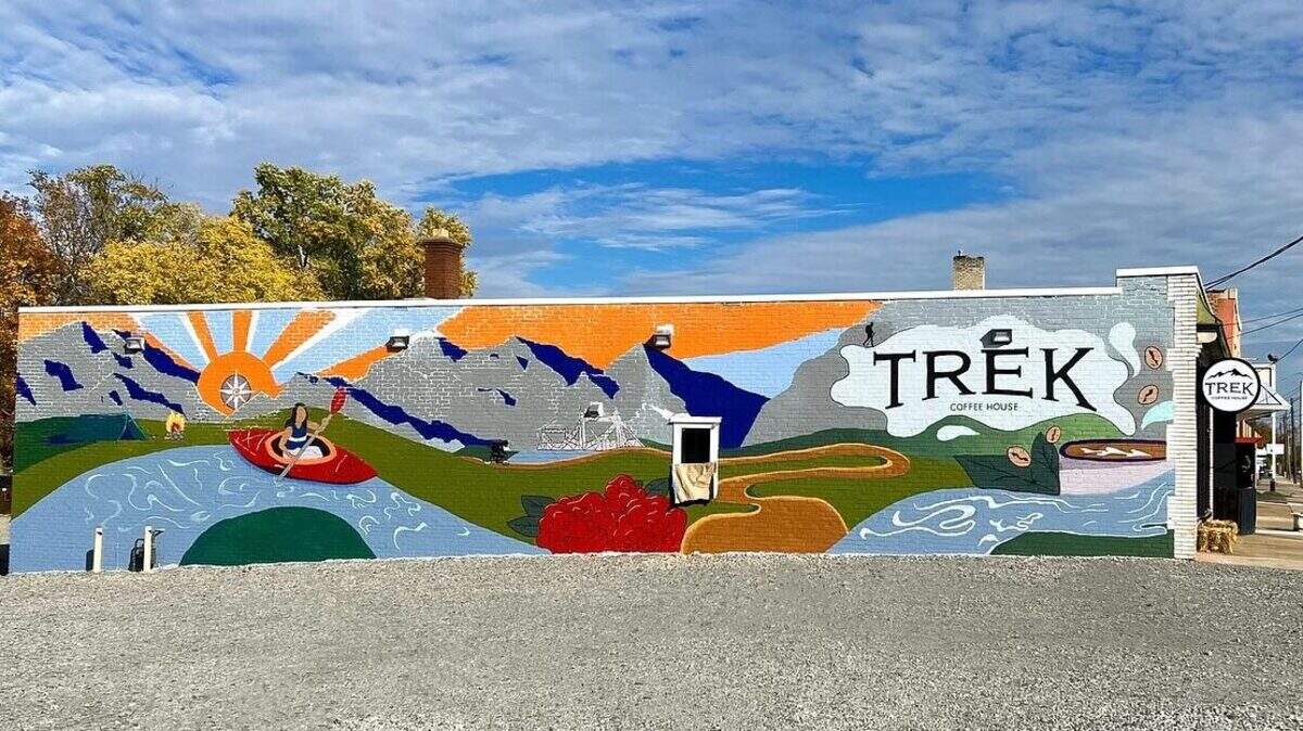 Students in the Youngstown State University Department of Art spent class this semester working on the design and color of a larger-than-life outdoor mural.