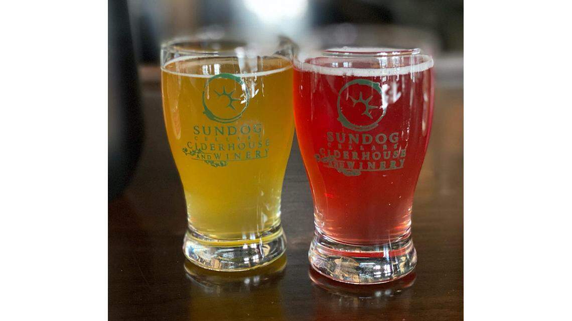 Fall 2021 seasonal cider flavors at Sundog Cellars include “Cider Claws,” a peppermint cider; “Make It Rein,” a gingerbread cider; “Let’s Get Basted,” a pear pie cider; and “Cranberry Frost,” cranberry cider with a hint of mint.&nbsp;Seasonal wine includes “Kringleberry.” a cranberry cabernet; and “Snitch,” a cabernet with hints of coffee and bourbon in collaboration with the Prohibition Coffee Co.