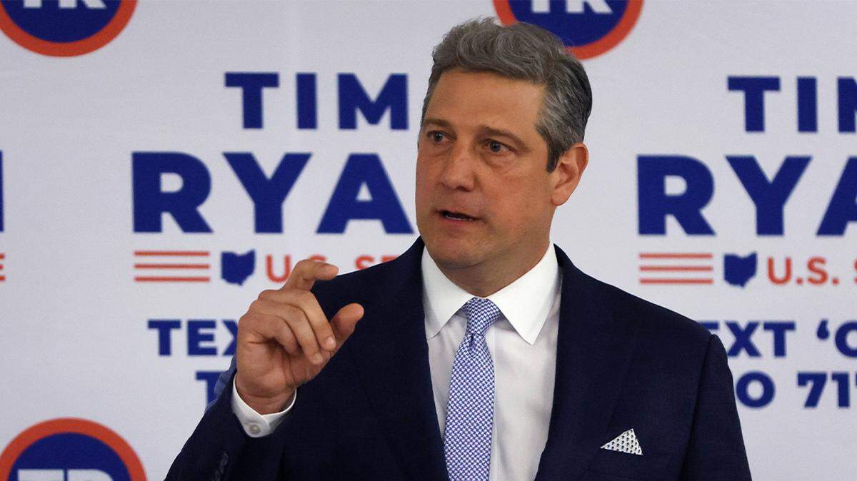 U.S. Rep. Tim Ryan of Howland, D-13th, speaks to supporters after the polls closed May 3, 2022, primary election day, in Columbus.