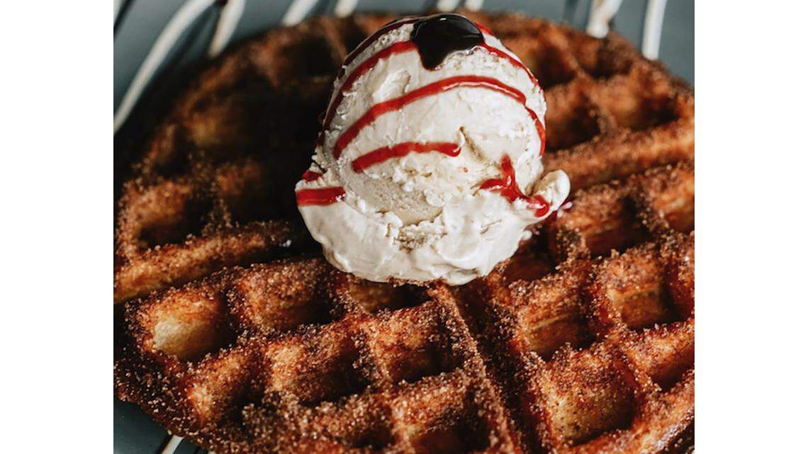 Among Gringo’s most popular items is a churro waffle with cinnamon ice cream for dessert.