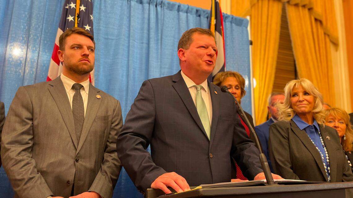 House Speaker Jason Stephens introducing his priorities for the coming session.