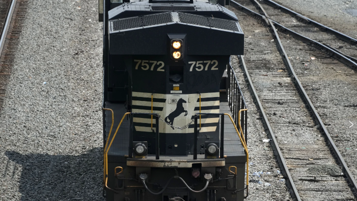 FILE - Norfolk Southern locomotives are moved in Norfolk Southern’s Conway Terminal in Conway, Pa., June 17, 2023. About 1,000 engineers and conductors who work for Norfolk Southern will soon be able to report safety concerns anonymously through a federal system without any fear of discipline.