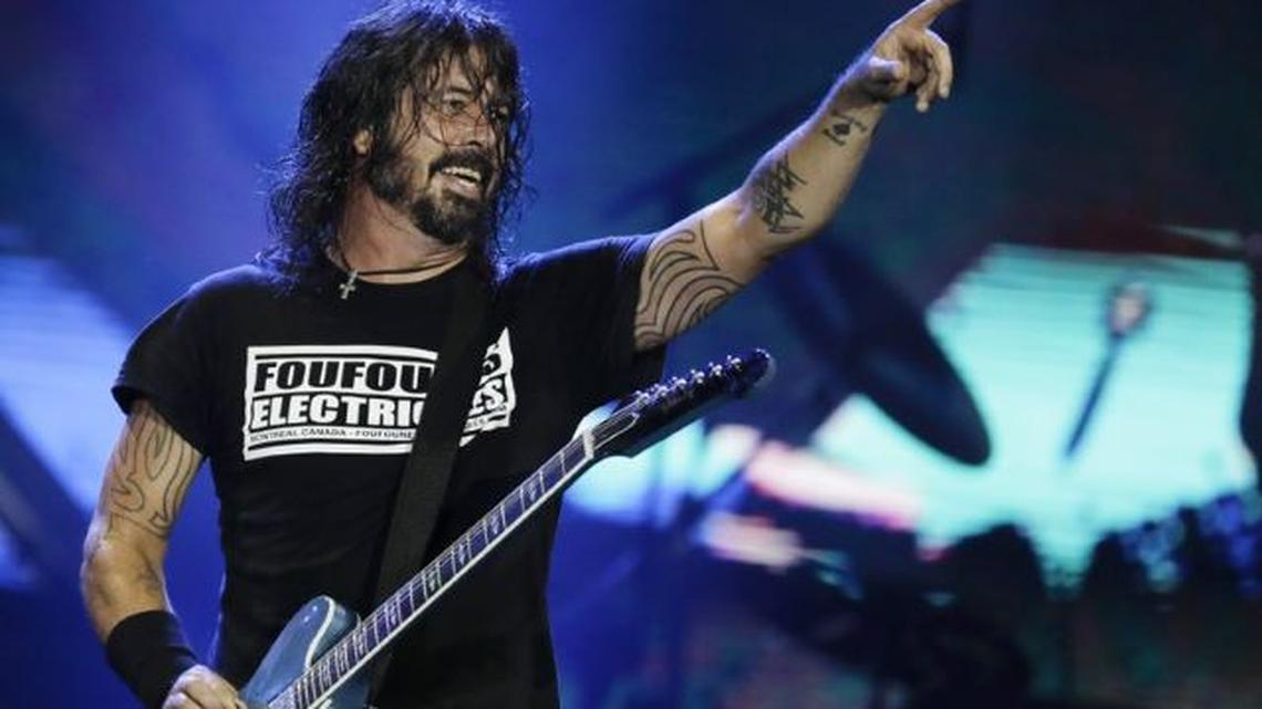 In this Sept. 29, 2019, file photo, Dave Grohl of the band Foo Fighters performs at the Rock in Rio music festival in Rio de Janeiro, Brazil. Grohl’s memoir “The Storyteller” will come out Oct. 5. (Leo Correa, AP Photo, File)