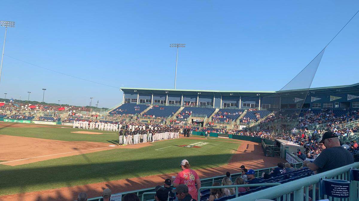 Mahoning Valley Scrappers at Eastwood Field in Niles. June 1, 2023