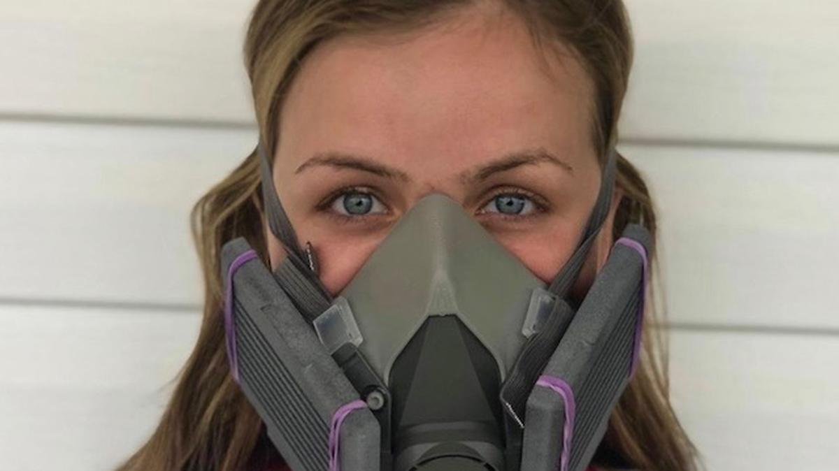 Youngstown State University engineering faculty have developed a 3D-printed filtration cartridge design that will fit on medical masks of medical workers on the frontlines of the COVID-19 pandemic. (Photo courtesy of YSU)
