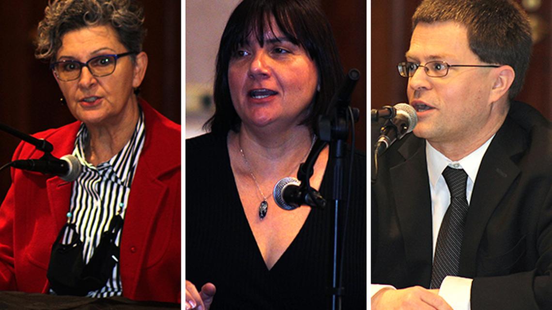 From left to right: Suzanne Barbati, executive director of OH WOW! The Roger and Gloria Jones Children's Center for Science and Technology; Rebecca Davis, development director at the Butler Institute of American Art; and Matt Pagac, general manager of Stambaugh Auditorium.