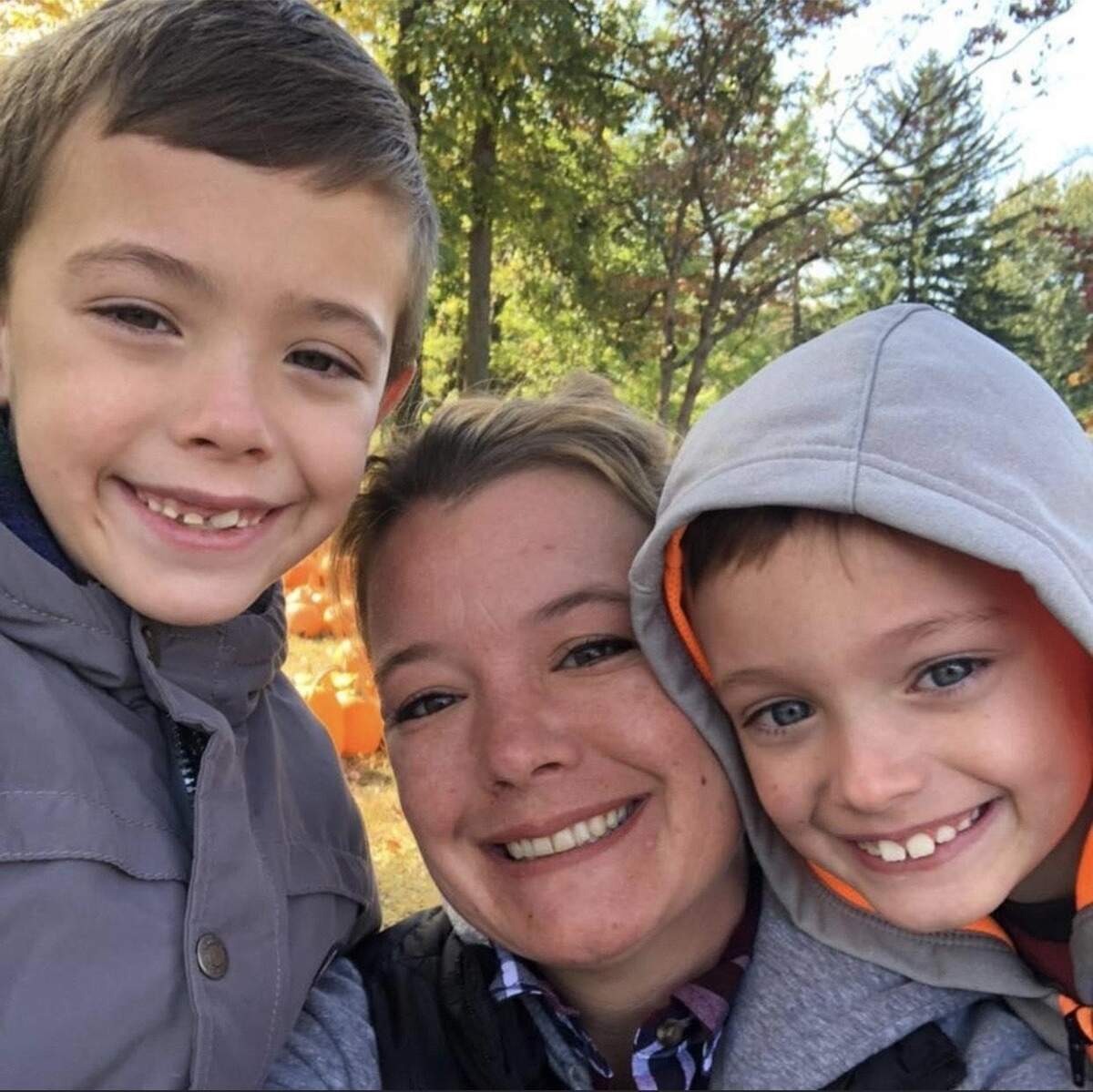 Mary Hall and her two sons, Dakota and Tanner