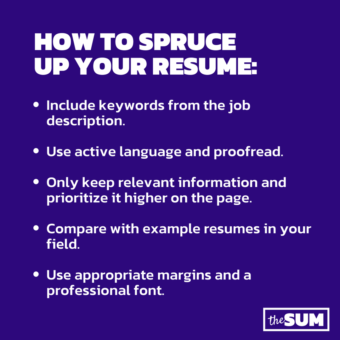 It is important to update your resume.