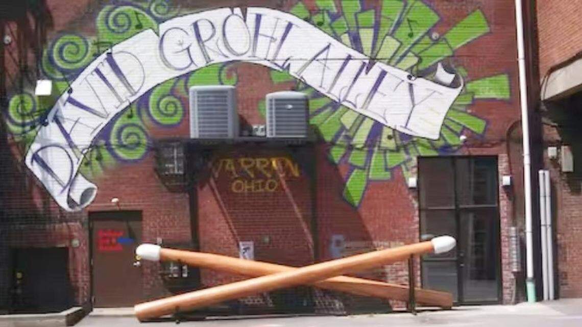 Celebrating the first annual youth art day in Dave Grohl Alley