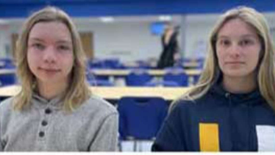 From left, Bodie Morris from Crestview and Sydney Billy from United Local.