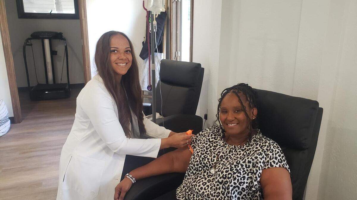 IV therapy is one of many treatment options offered by owner Alexis Valentino at Fuel By Design in Warren.