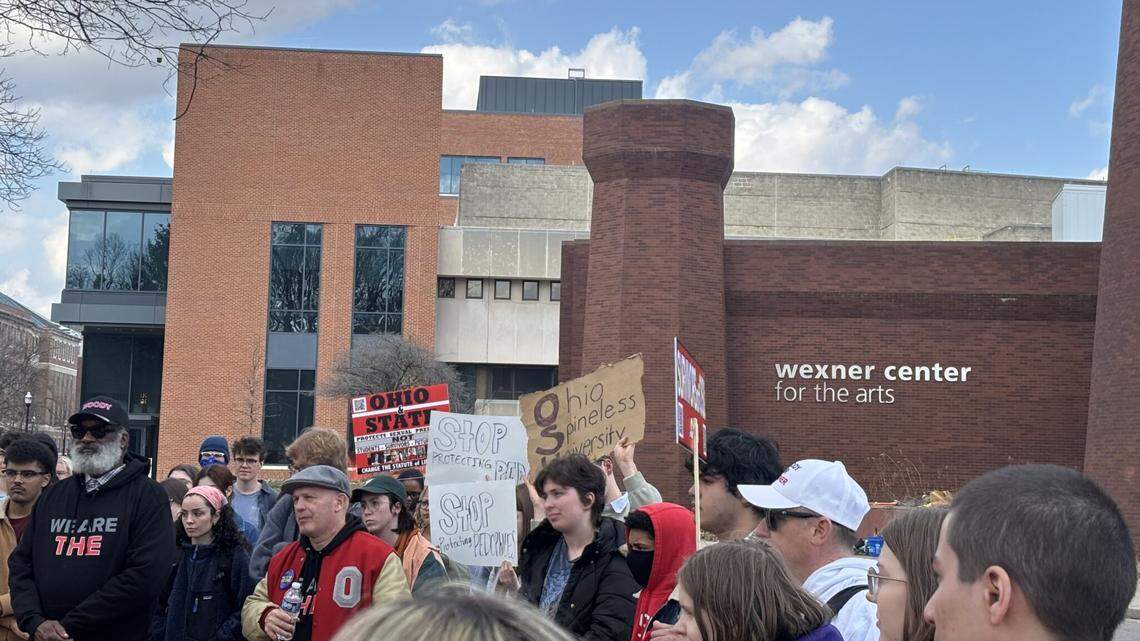 Hundreds of Ohio State University students call on university to remove Wexner name from buildings