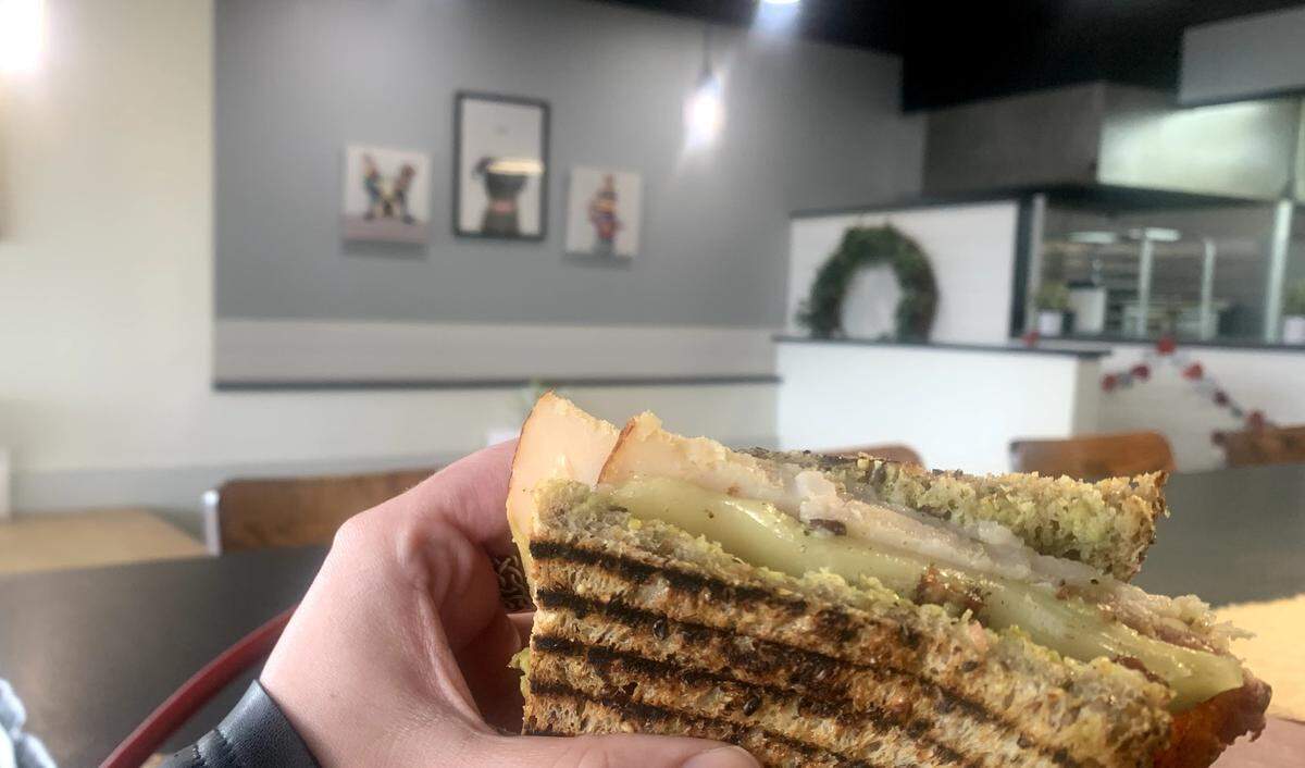 For lunch, order the California turkey pressed sandwich at Frank’s Cafe in Boardman and coming to Austintown in April.
