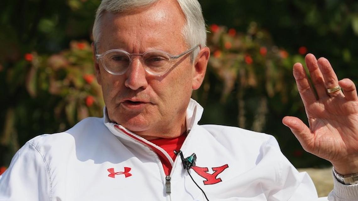 Youngstown State University President Jim Tressel during an interview with Mahoning Matters on Tuesday, Sept. 22, 2020. William D. Lewis | Mahoning Matters