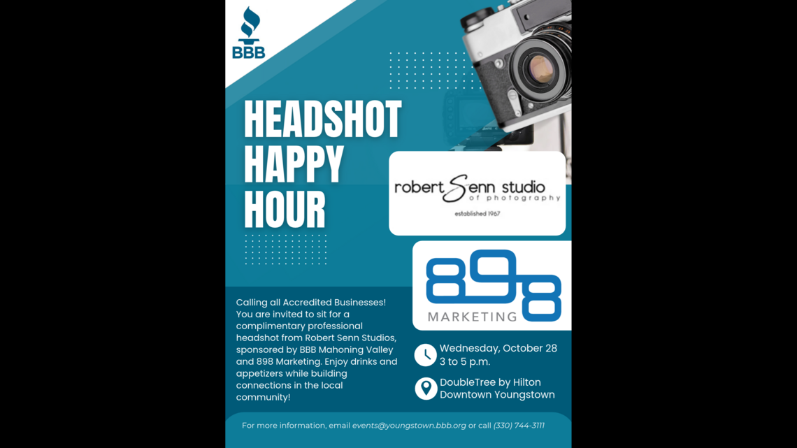 Better Business Bureau of Mahoning Valley to host first-ever Headshot Happy Hour