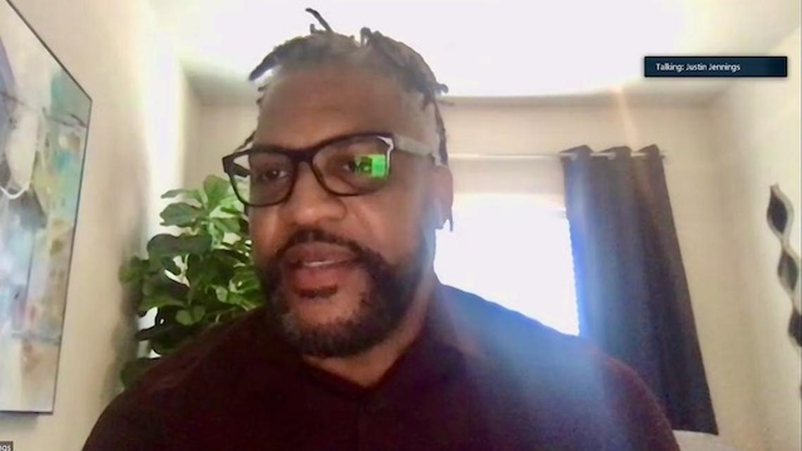 Youngstown City Schools CEO Justin Jennings during his community update on Thursday, Nov. 12, 2020.