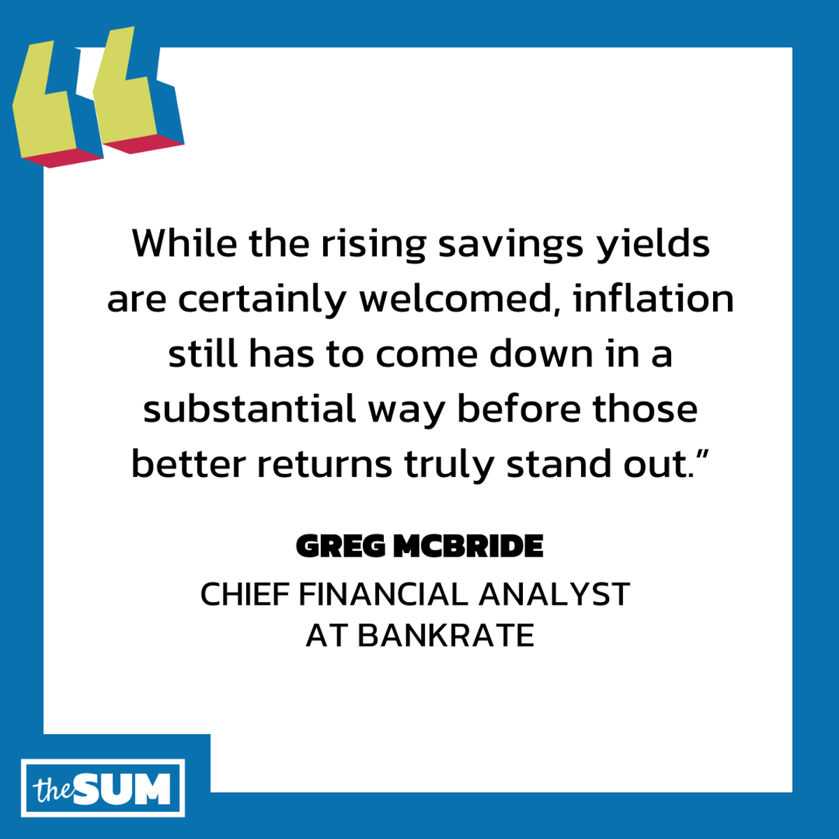While these accounts have a higher yield and are often recommended for emergency funds and short-term savings goals, they’re still not beating inflation.