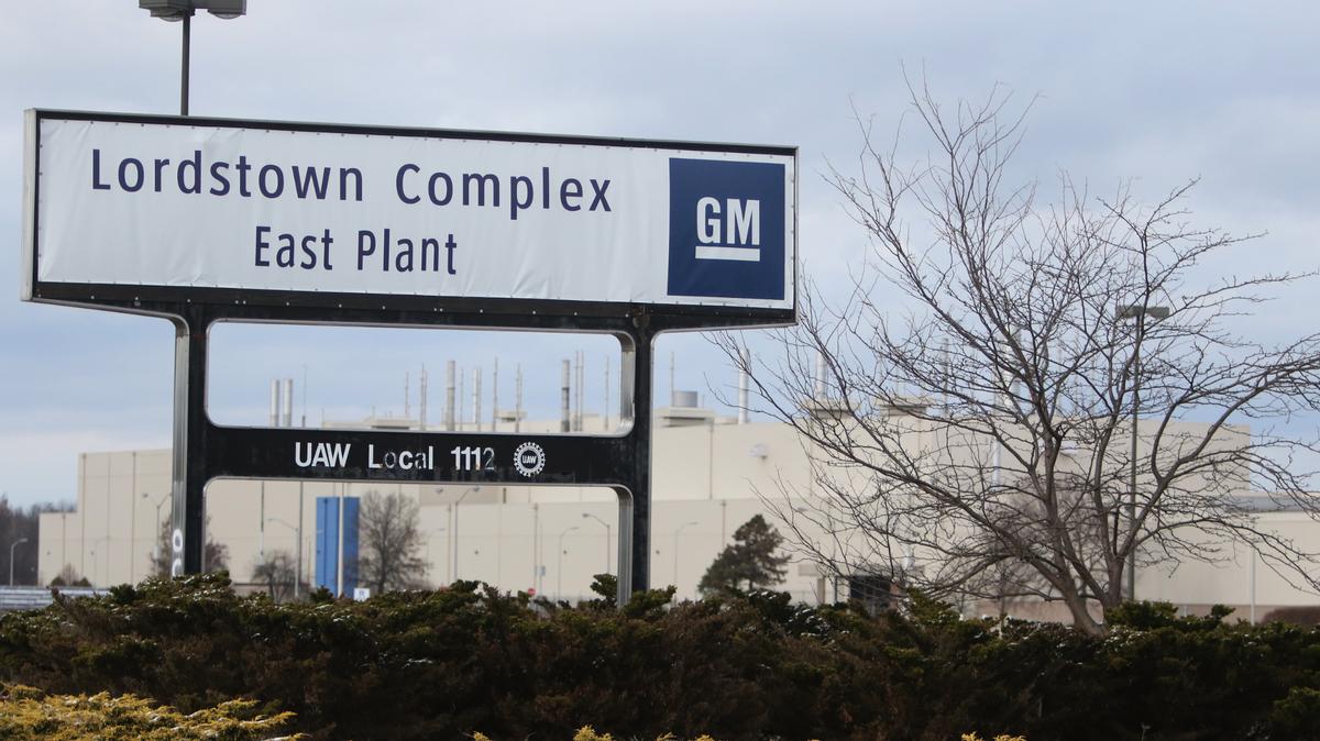 The sign outside the former General Motors Lordstown Assembly Complex is shown here on Dec. 5, 2019. The site is now the headquarters of Lordstown Motors Corp., which intends to manufacture a new line of electric fleet vehicles. (Robert K. Yosay)