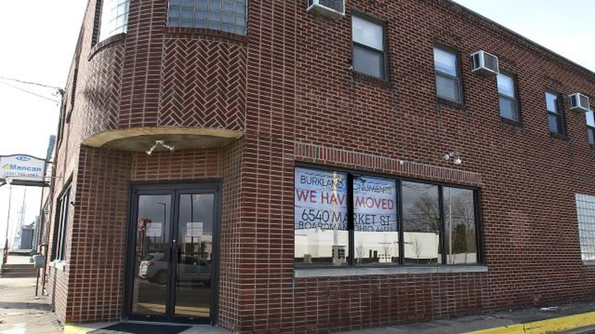 Burkland Monuments, which rented a building at the corner of U.S. Route 224 and Southern Boulevard, moved to 6540 Market St. last week. (Photo by Robert K. Yosay)