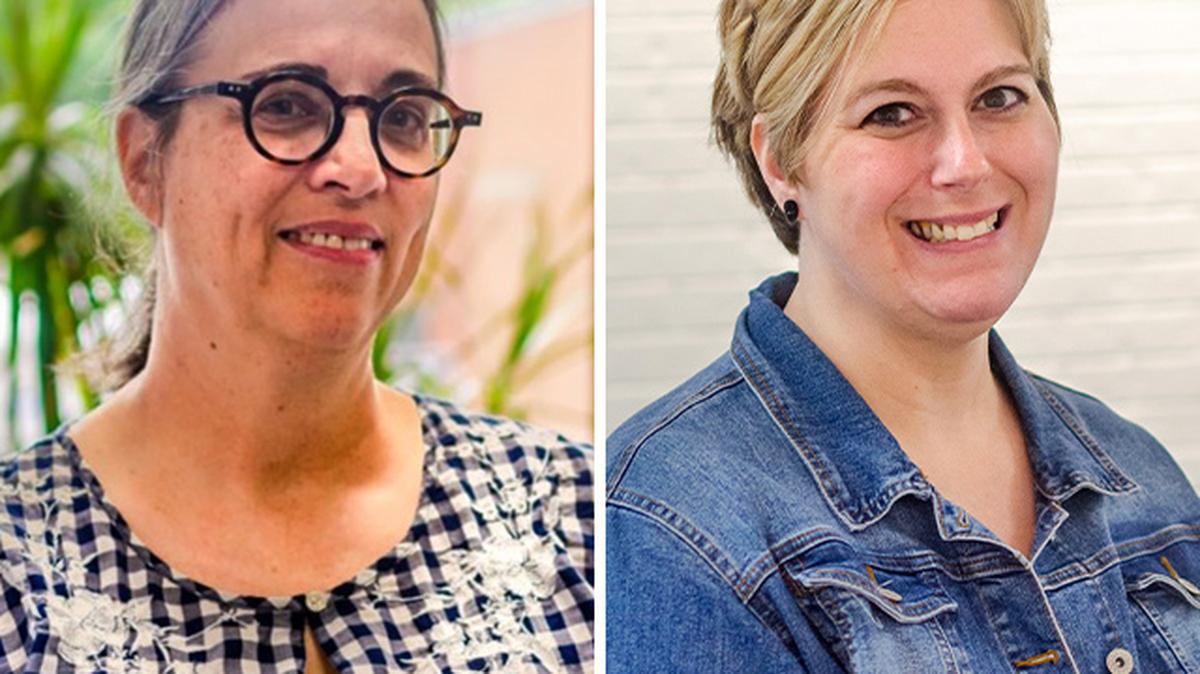 Jewish Family Services has added Lynne Azar, left, as senior outreach coordinator and Laura Haas as a counselor. (Contributed photos)
