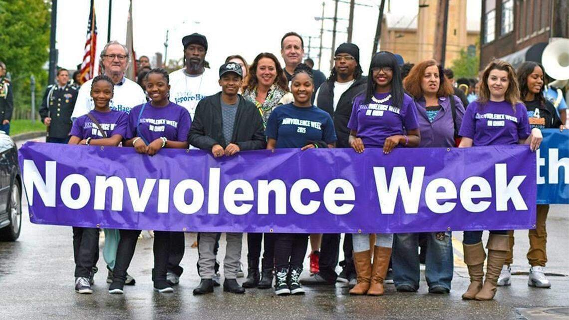 Some of the participants in the 2018 Nonviolence Parade in Youngstown.