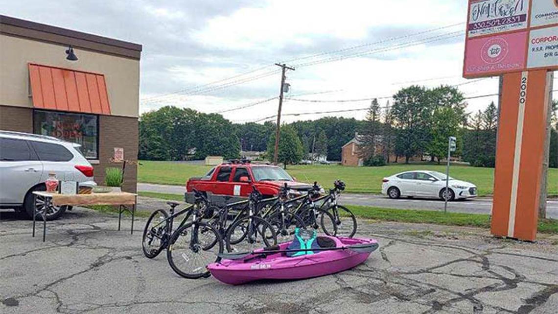 Mahoning Paddle and Pedal’s storefront, 529 Martin Luther King Jr Blvd., is still underway and aims to open in late summer or early fall. For now, the business is open and operating online. (Mahoning Paddle and Pedal)