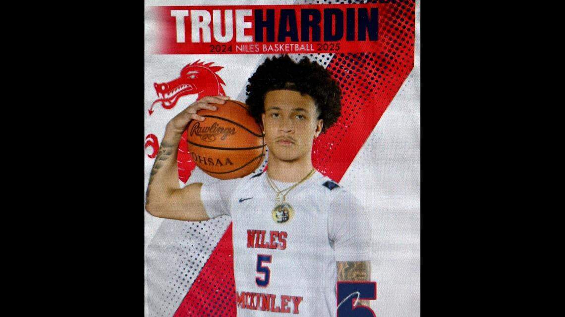 True Carey-Hardin of Niles McKinley High School wins Boys Basketball Player of the Year.