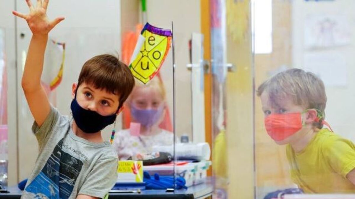The American Academy of Pediatrics on Monday recommended “universal masking” during the 2021-22 school year. (Mary Altaffer | AP)