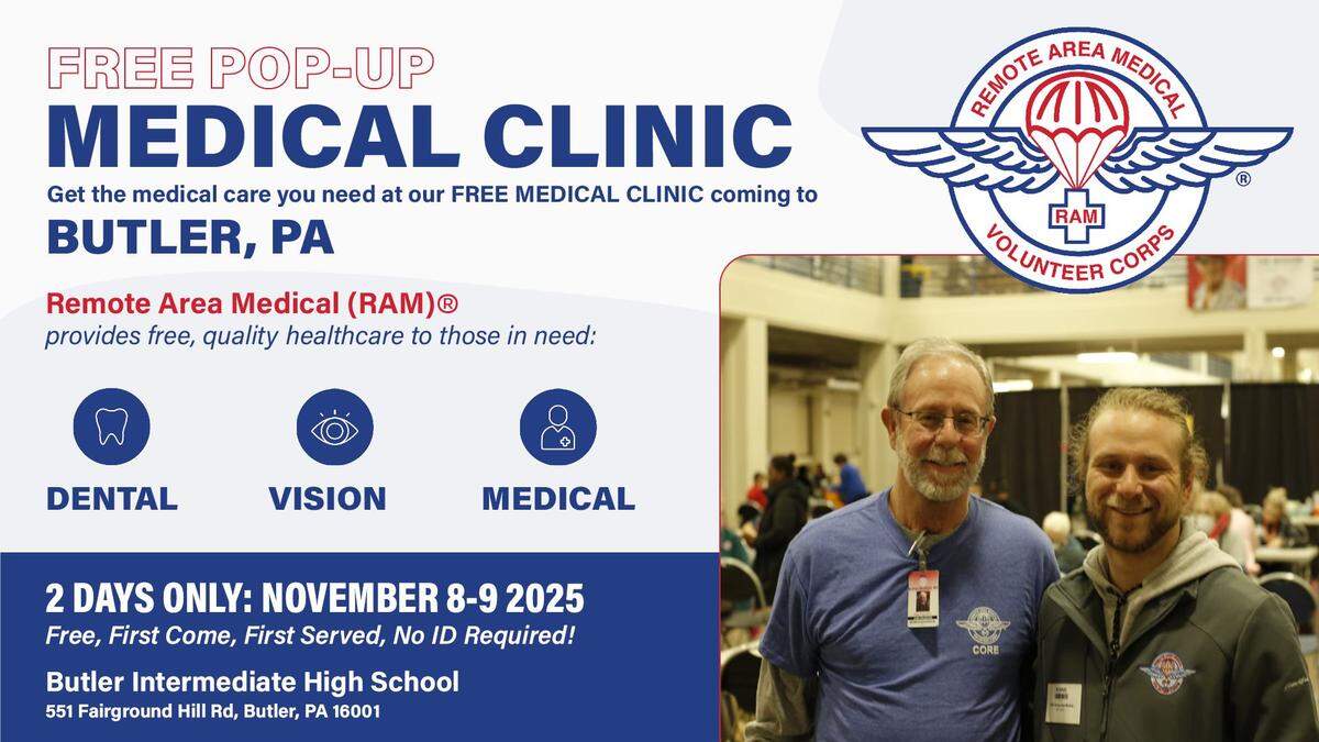 No insurance or ID required, the clinic in Butler is open to anyone in need.