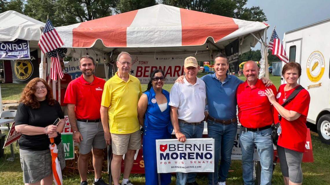 Republican candidate for U.S. Senate Bernie Moreno visited the Trumbull County Fair in July.