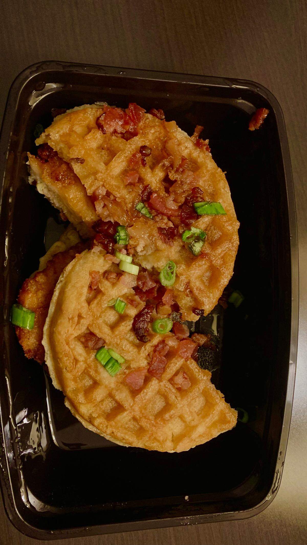 Everyone raves about the sandwiches from Tra’s Groumet Sandwiches food truck, burger buns stamped with his name on top so you can’t possibly forget the name. I’m also a big fan of their maple chicken and waffle sandwich.
