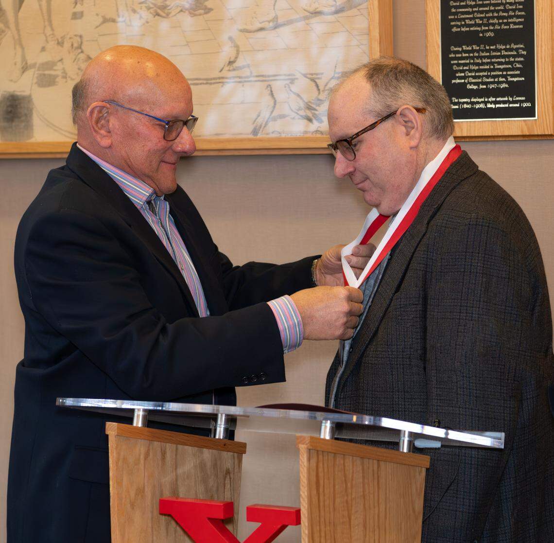 Mr. Gary Clayman, son of William Clayman, with Adam Fuller