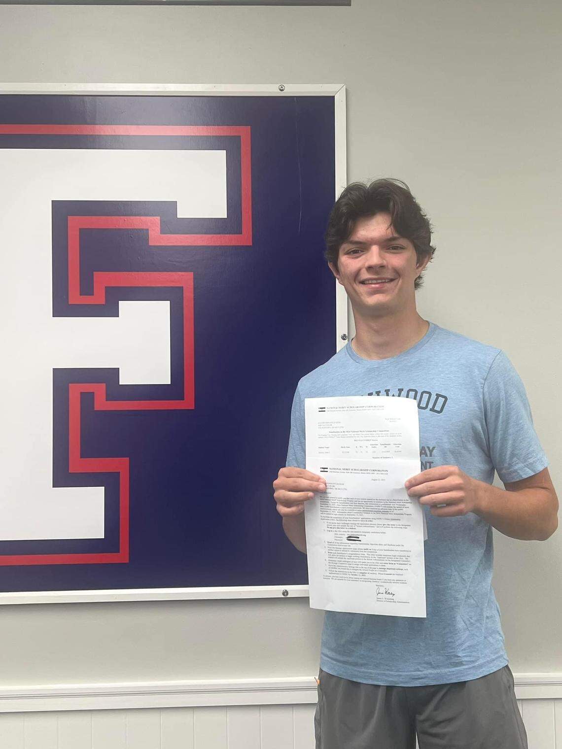 Austintown Fitch student John Darnley is in the running for the National Merit Scholarship.