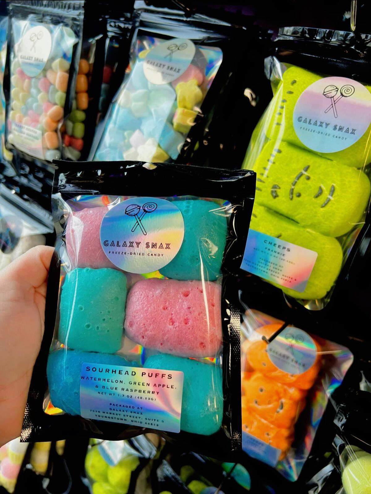 All bags and containers of candy are $6 at Galaxy Snax in Boardman, owned by Tim and Amanda Karpinski.