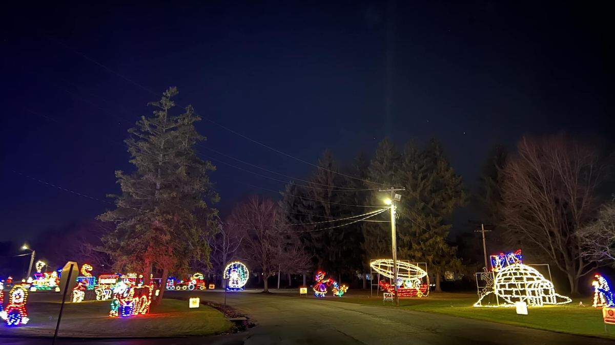 Visit Harvey S. Firestone Recreational Park in Columbiana County for the annual Joy of Christmas Light Show experience.