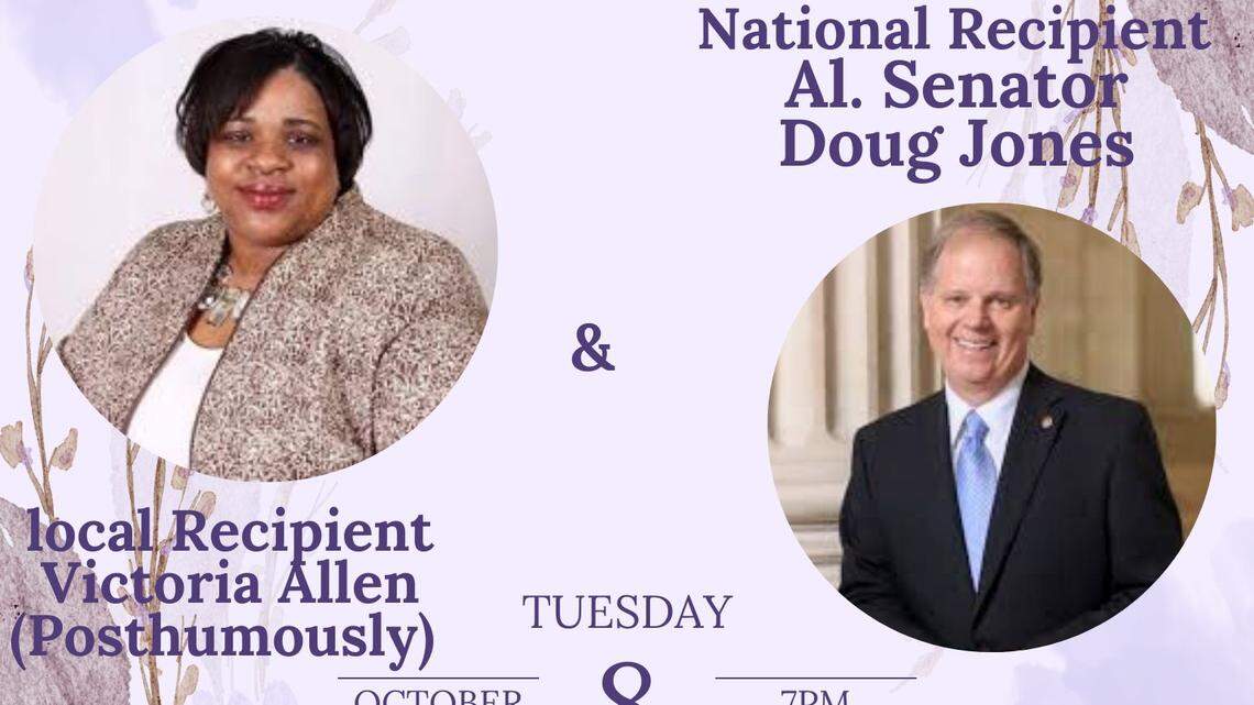 On Tuesday, local community activist Victoria Allen will be honored posthumously with the Simeon Booker Award for Courage, as well as former Senator and federal prosecutor Doug Jones from Alabama.
