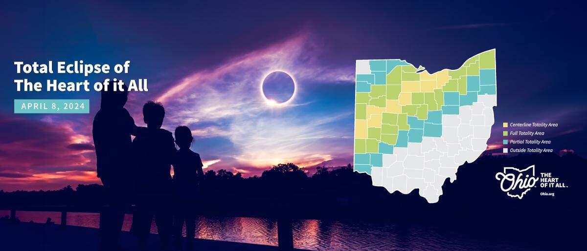 On April 8, certain parts of Ohio will experience five minutes of darkness during the afternoon as a total solar eclipse passes over the continent.
