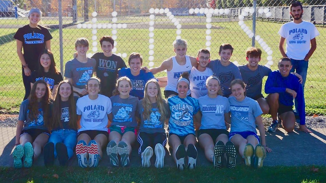 The Poland Bulldogs’ girls and boys cross country teams qualified for the Division II meet  at Hebron’s National Trail Raceway. (Photo provided)
