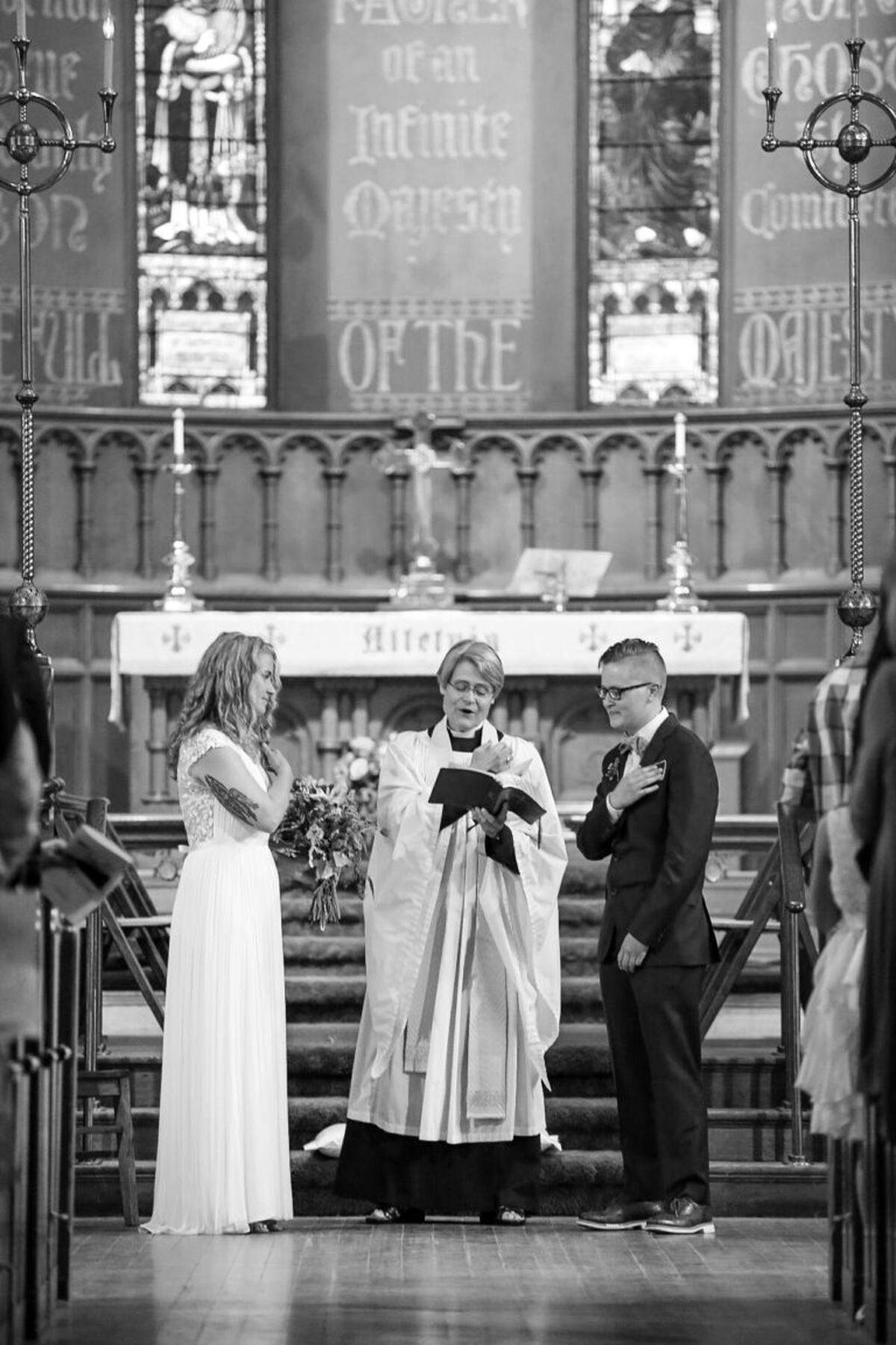 Olivia Hamilton (right) and her wife Molly (left) got married on Sept. 17, 2016, in St. James Episcopal Church in Boston, where they were living at the time.