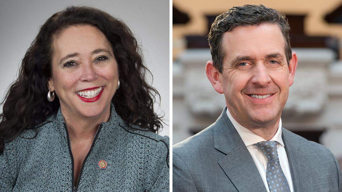 State Rep. Michele Lepore-Hagan of Youngstown, D-58th (left), and state Sen. Michael Rulli of Salem, R-33rd