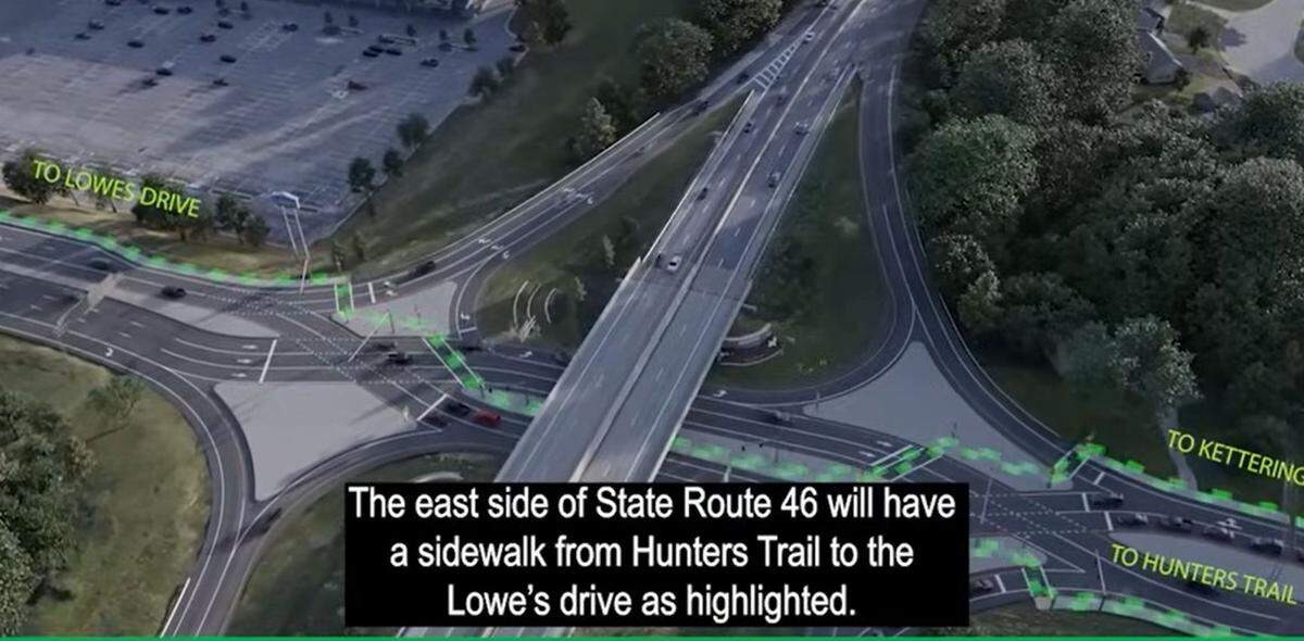 Ohio Department of Transportation construction team is one year into a diverging diamond onto the Ohio 46 at Ohio 82 interchange project in Howland. Here’s what the roads will look like when the project is finished.