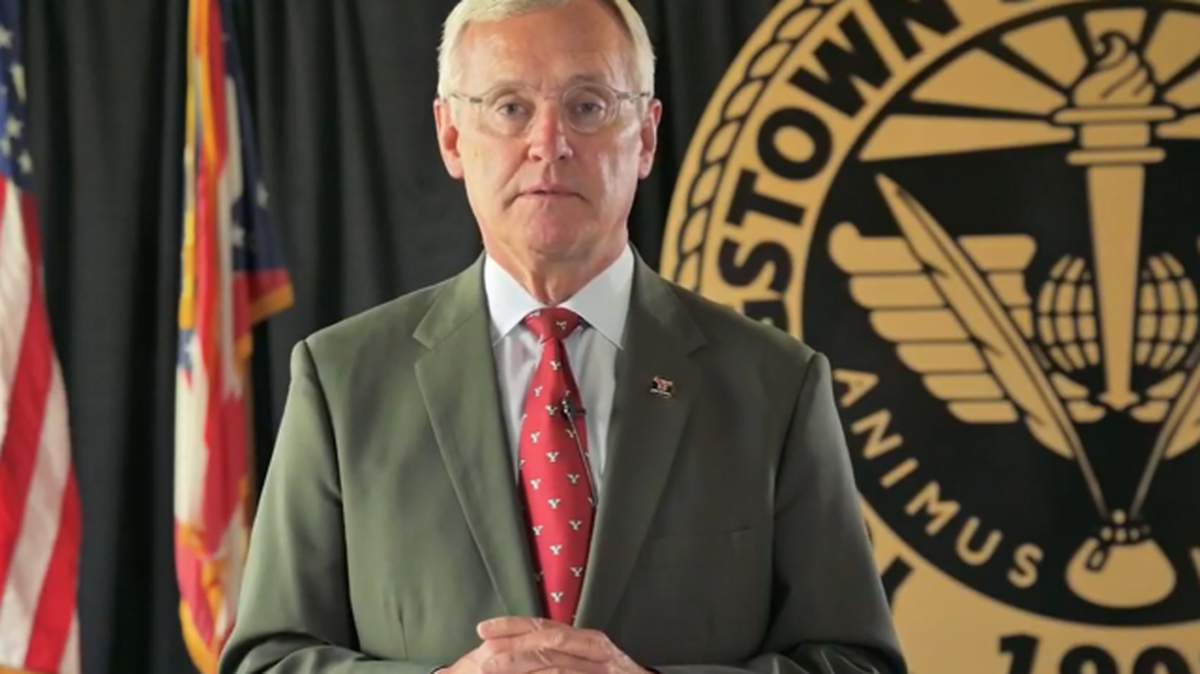 Youngstown State University President Jim Tressel delivers his annual State of the University address today.