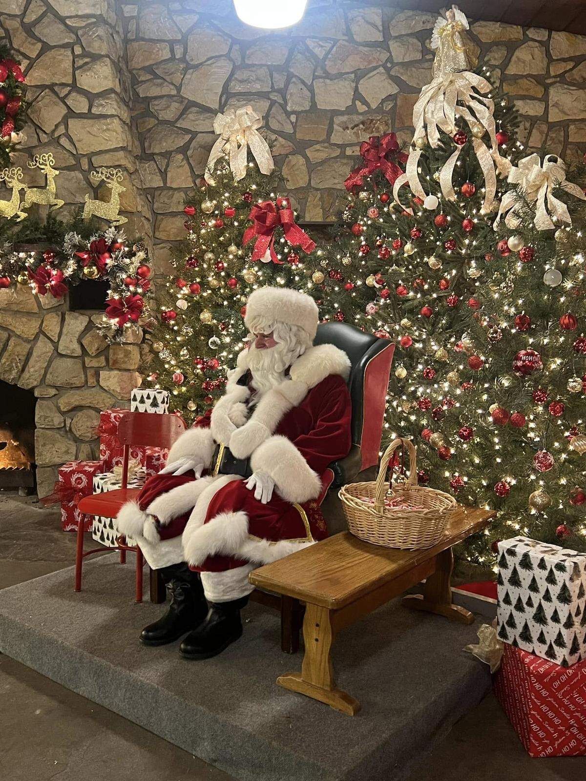 Take pictures with Santa during the Joy of Christmas Light Show experience through Dec. 23 at Harvey S. Firestone Recreational Park.