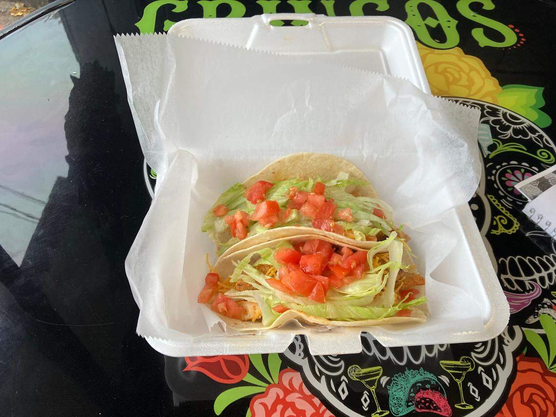 Grilled chicken tacos at Gringo’s Express.