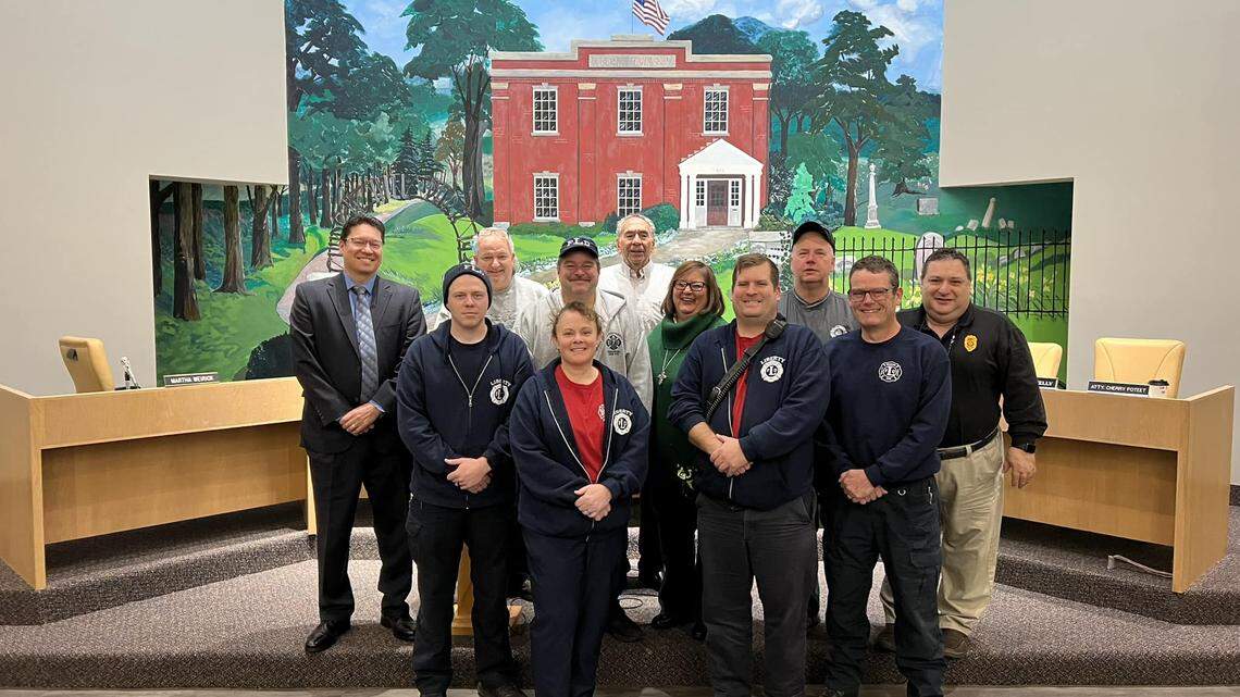 The Liberty Township Fire Department welcomed two new firefighters to the team: Matt Gordon and John Rongyos III. 