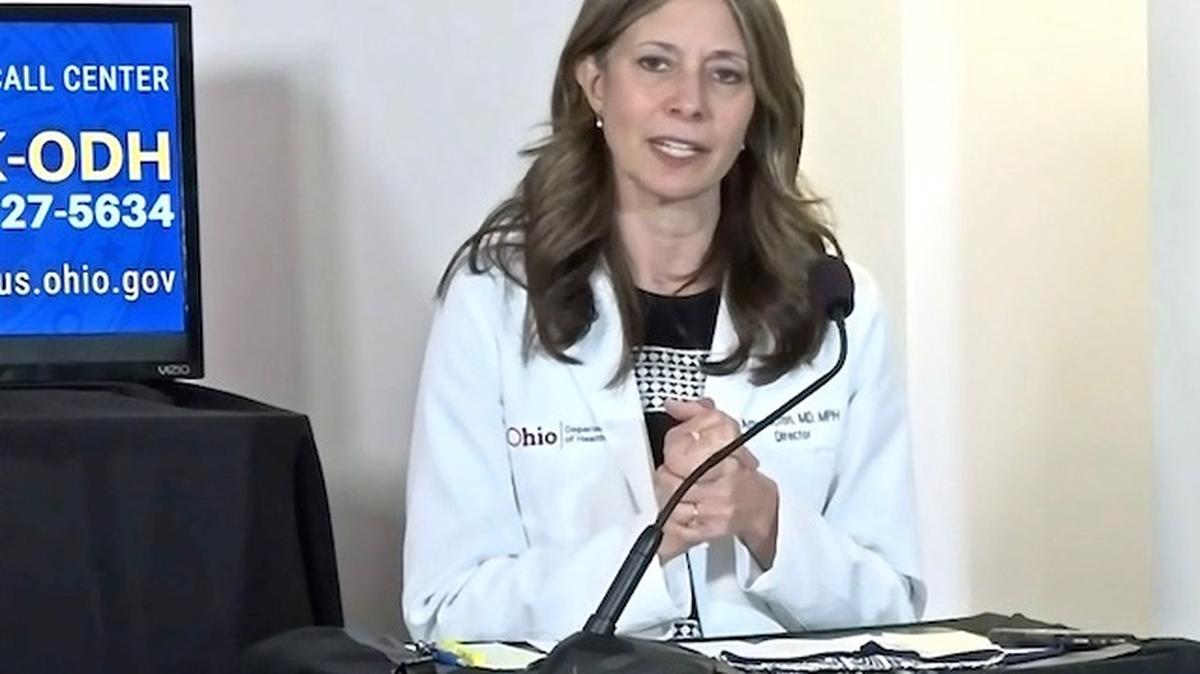 Dr. Amy Acton during the state's coronavirus update on Tuesday, May 12, 2020.