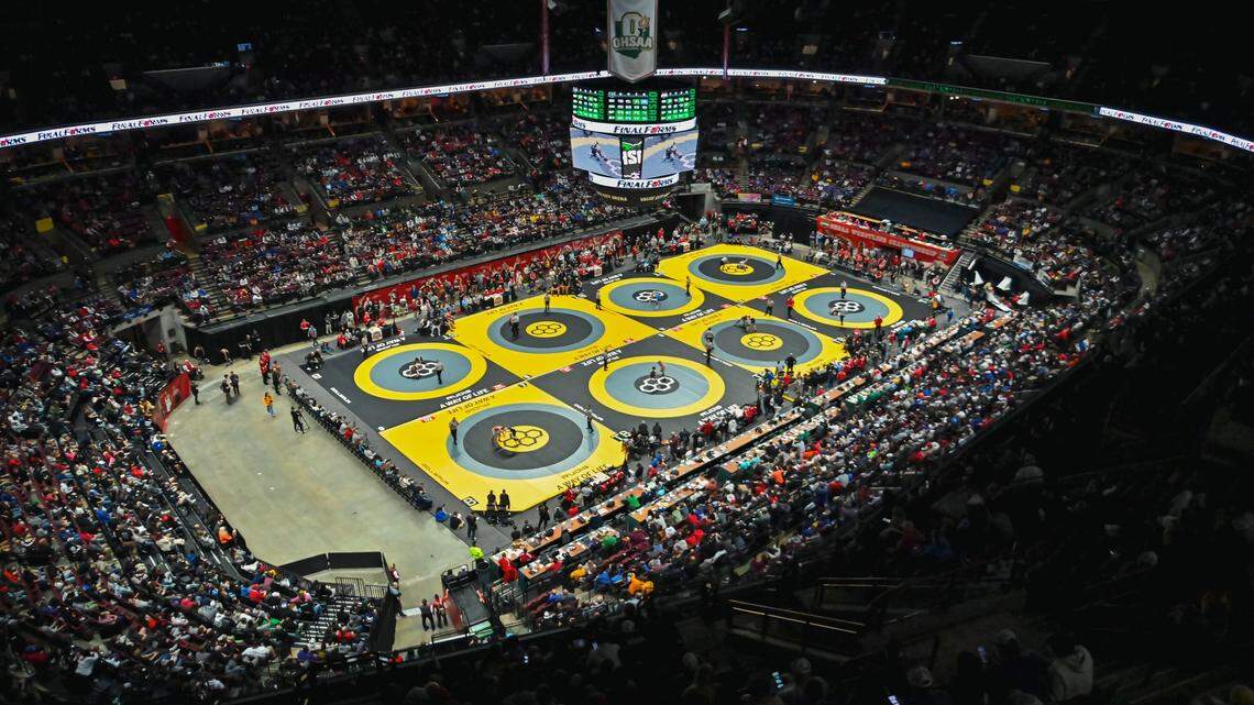 The state wrestling championships were held in Columbus.